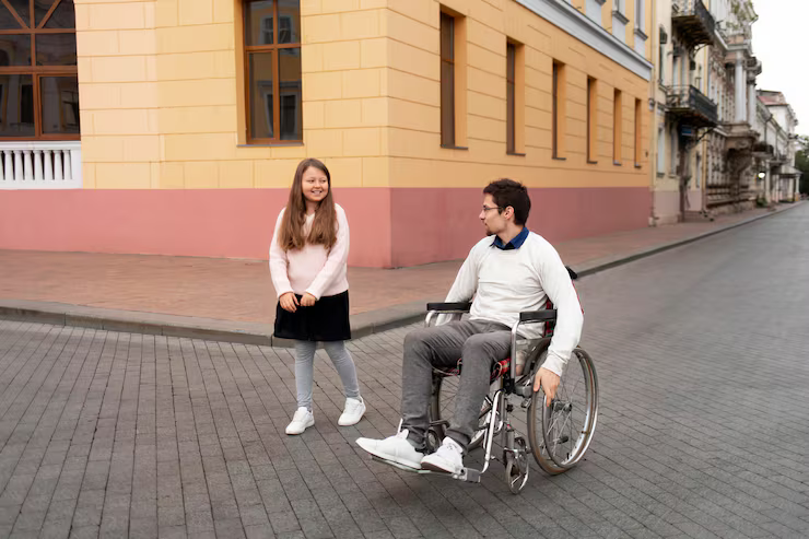 girl-helping-disabled-man-traveling-city